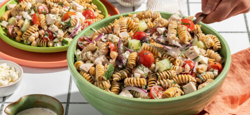 Greek Chicken Pasta Salad