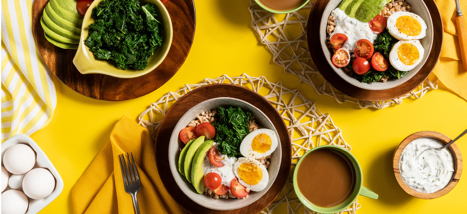 Farro Protein Breakfast Bowls