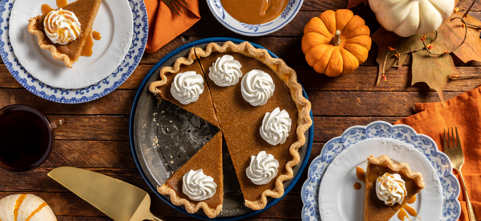 Pastel de calabaza con caramelo salado