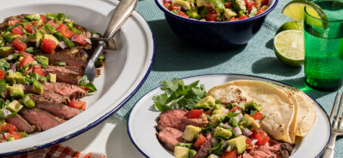 Grilled Flank Steak with Avocado Salsa